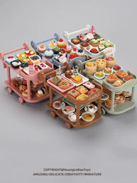 Miniature Supermarket Cart Play Food Set for Kids