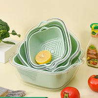 Double-Layer Food Grade Drain Basket for Washing Vegetables and Fruits