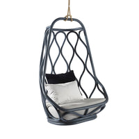 Outdoor Wicker Swing Chair Hanging Basket Seat for Patio Balcony Indoor Leisure