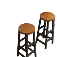 Luxury Outdoor Bar Table Set with High Stools, Long Narrow Dining Table for Restaurants and Cafes