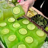 Large Ice Cube Tray for Fruit Tea, Household Ice Making Mold and Storage Box, Freezer Grid for Beverages