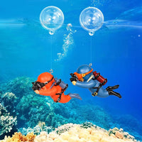 Aquarium Diver Ornament Blue Fatty Landscape Decoration Underwater World Fish Tank Decor