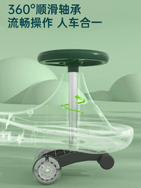 Kids' Ride-On Swing Car with Music and Lights, Anti-Roll Design, for Ages 1-8
