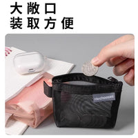 Mini Mesh Zipper Pouch for Coins, Lipstick, Cards, and Keys