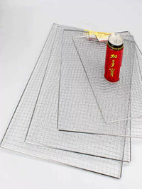 Stainless Steel BBQ Grill Grate Rectangular Barbecue Net for Outdoor Cooking