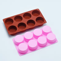 8-Cavity Cylinder Silicone Mold for DIY Soap, Resin, Mousse Cake