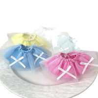 Cotton Doll Summer Tulle Skirt with Bow for 10cm/20cm Plush Dolls