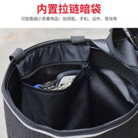 Waterproof Canvas Bicycle Basket for Mountain Bikes and Electric Scooters, Foldable Front Handlebar Bag