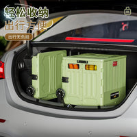 Foldable Shopping Cart with Wheels, Portable Utility Cart for Groceries, Camping, and Storage