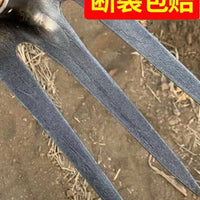 Hardened Manganese Steel 3-Tine Rake for Gardening and Weeding