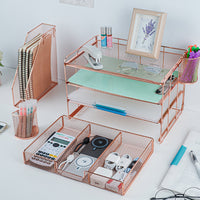 4-Tier Desktop File Organizer for Office Supplies and Documents
