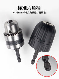 Hex Shank Drill Chuck Adapter for Electric Screwdrivers and Impact Drivers, Keyless and Keyed Options
