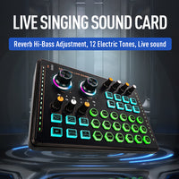 GAX-A8 48V USB Audio Interface for Live Streaming, Recording, and Karaoke