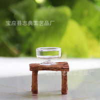 Miniature Glass Dessert Ice Cream Cups for Dollhouse DIY Accessories
