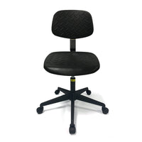 Anti-Static Adjustable Lab Stool with Backrest and Footrest for Cleanroom & Workshop