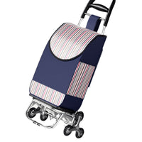 Foldable Stair Climbing Shopping Cart with Wheels for Groceries and Laundry