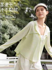 Ice-Feel Cloak Sun Protection Hoodie for Women, Breathable UV Protection Shawl, Lightweight & Versatile