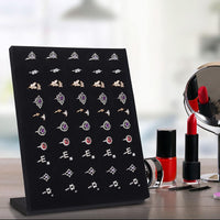 50-Slot Velvet Ring Display Stand Jewelry Holder