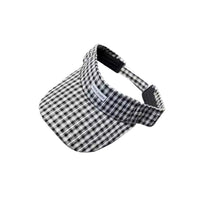 Korean Style Plaid Open-Top Sun Visor for Outdoor Sports & UV Protection