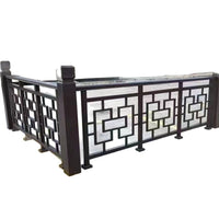 New Chinese Style Outdoor Balcony Railing Courtyard Fence Iron Art Protective Barrier