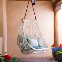 Outdoor Rattan Woven Hanging Chair Swing for Balcony Garden Patio