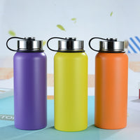 Creative Painted Wide Mouth Sports Bottle Outdoor Large Capacity Stainless Steel Vacuum Insulated Mug