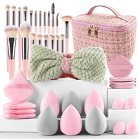 40-42 Piece Makeup Brush and Tool Set with Storage Bag