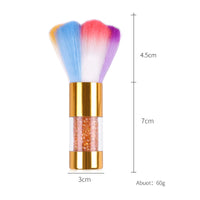 Colorful Acrylic Handle Nail Dust Cleaning Brush Set for Manicure and Makeup