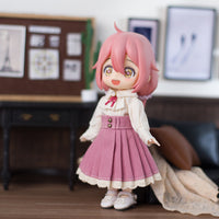 OB11 BJD Doll Roman Holiday Pleated Skirt Set