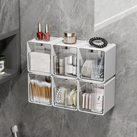 Bathroom Mirror Cabinet Organizer for Cosmetics and Cotton Swabs