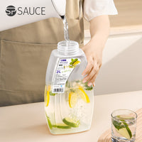 Japanese Style Heat-Resistant Plastic Cold Water Pitcher for Refrigerator, Large Capacity Milk Juice Kettle