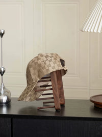 Premium Black Walnut Wood Hat Organizer Display Rack for Baseball Caps and Duckbill Hats