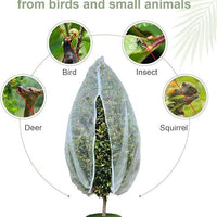 Garden Insect Net Cover with Drawstring for Plants, Greenhouse, Fruit Trees - Anti-Bird Protection