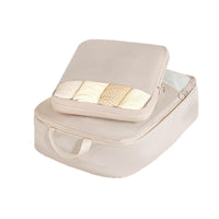 Compression Packing Cubes for Travel, Memory Fabric Luggage Organizer Bags