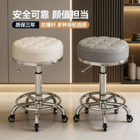 Adjustable Swivel Bar Stool with Wheels, High Counter Height Chair for Home, Bar, or Lab