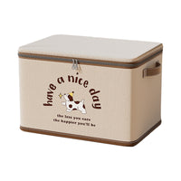 Foldable Fabric Storage Box with Lock for Clothes, Toys, and Home Organization