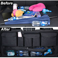 Car Trunk Organizer Backseat Storage Bag SUV Multi-functional Mesh Pocket
