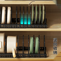Adjustable Expandable Pot and Pan Organizer Rack for Kitchen Cabinets