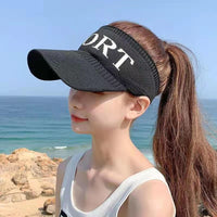 Summer UV Protection Visor Hat for Women Outdoor Sports Running Cycling