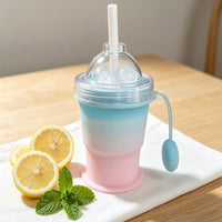 Foldable Ice Ball Maker Cup, Sealed Ice Cube Mold Water Bottle, DIY Ice Ball Portable Tumbler