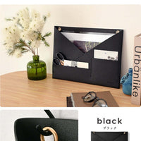 Japanese Style Wall-Mounted Storage Bag for Documents, Letters, Magazines & Small Items