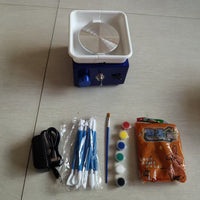 Mini Electric Pottery Wheel Kit for Kids and Beginners, DIY Ceramic Art Craft Machine