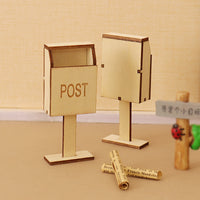 Dollhouse Miniature Christmas Mailbox Model Ornament for DIY Scene Decor