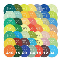 Cute Cat Perler Bead Color Chart Stickers for DIY Crafts - 295 Colors