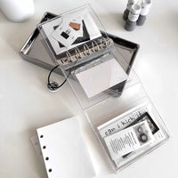 Transparent M5 3-Fold Loose-Leaf Planner with Card Storage