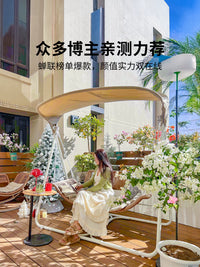Purple Leaf Yiyun Outdoor Patio Swing Double Hammock Garden Balcony Hanging Chair