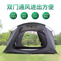 Large Luxury Pop-Up Tunnel Tent for Outdoor Camping & Hiking, Waterproof & Spacious
