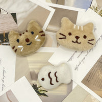 Cartoon Plush Fish and Cat Brooch Doll DIY Accessory for Bags, Shoes, Hats, and Kids' Clothing