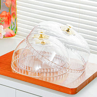 Clear PS/PET Acrylic Food Dust Cover Round/Square Plastic Cake Dessert Dome