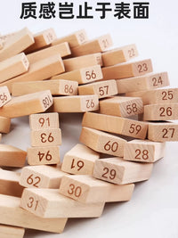 Wooden Stacking Blocks Game for Kids & Adults - Educational Tower Building Toy